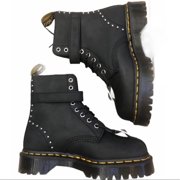 Dr. Martens Gomez Floral Embroidered Combat Boot Platform RARE - Picture 2 of 9